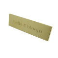 Top Quality Rectangular Gold Engaraved Logo Metal Plate